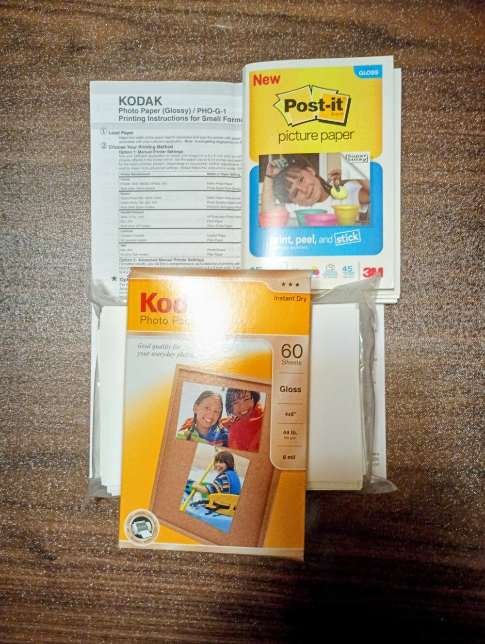 Kodak Photo & Post-it Paper 4x6